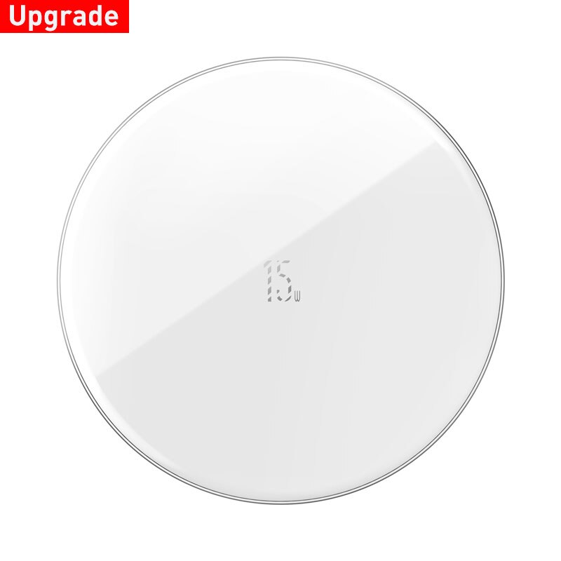 Baseus Upgrade 15W Draadloze Oplader Voor Iphone 11 X Xs Max Xr 8 Plus Snelle Draadloze Telefoon Oplader Voor samsung S10 S9 Xiaomi MI9: Upgrade  White