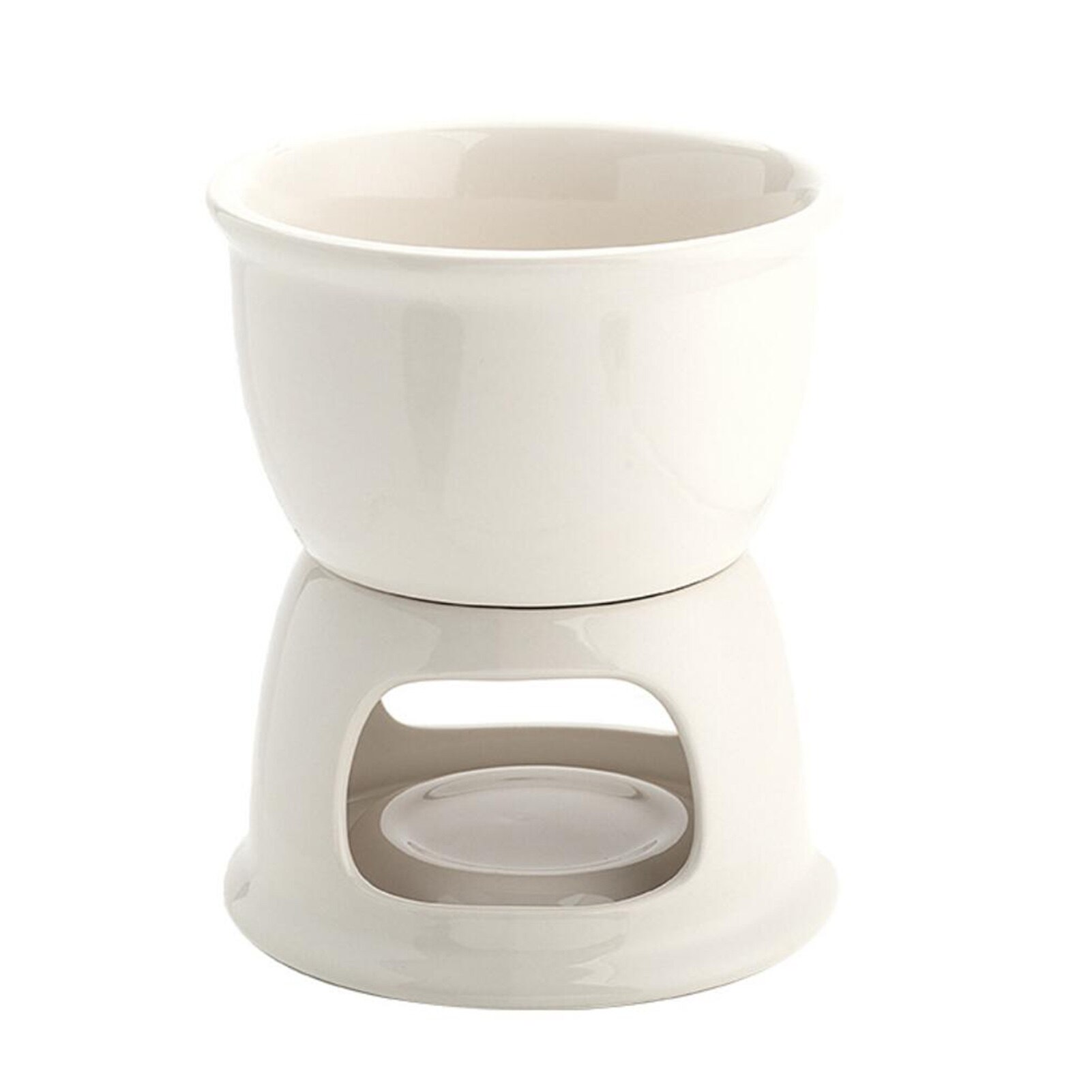 Cheese Pot Small Ceramic Cheese Pot Chocolate Fondue Pot Cheese Porcelain Melting Pots For Tapas: White