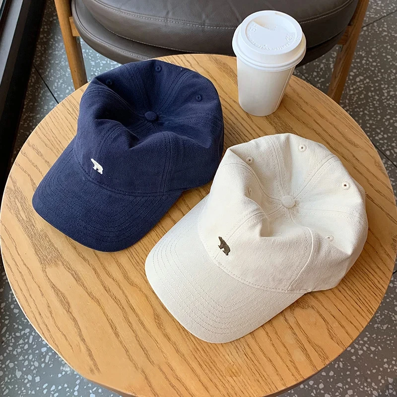 Stilvolle Baseballkappe mit Eisbär-Stickerei, Sonnenschutz, atmungsaktiv, verstellbar, idealer Freizeithut für Herren und Damen, unisex-Baseballkappen