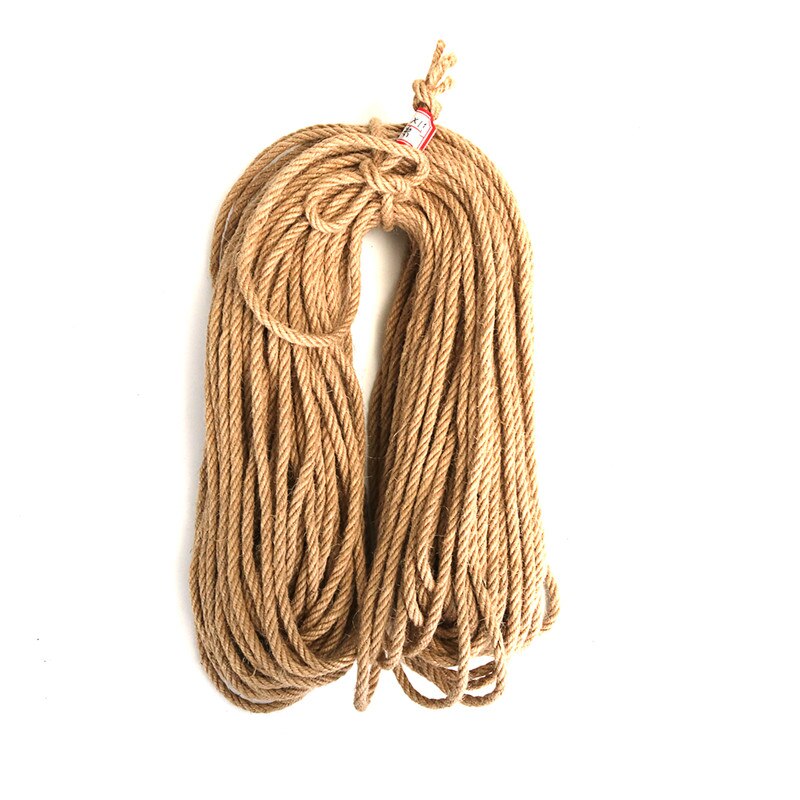 6mm 1m-50m natuurlijk jute touw handgeweven hennep touw touw koord macramé touw doe-het-zelf knutselen handgemaakte decoratie huisdier krabben