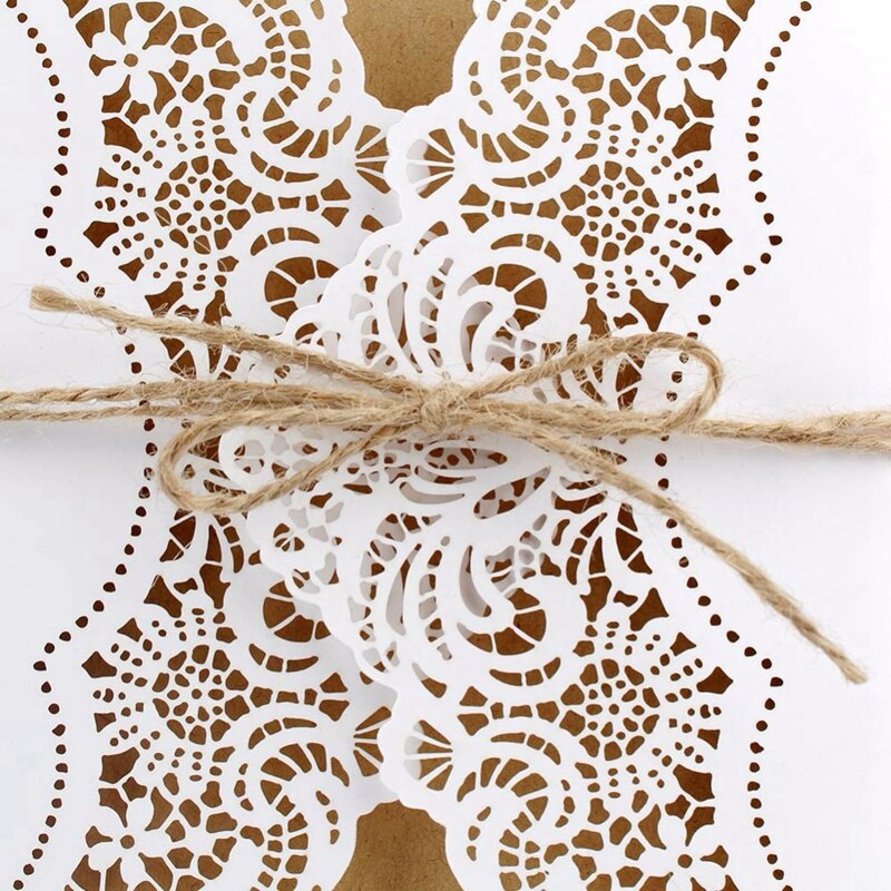 50Pcs Wedding Invitation Cards Kits with Envelopes Birthday Greeting Card Thank You Card Wedding Decoration Party Supplies