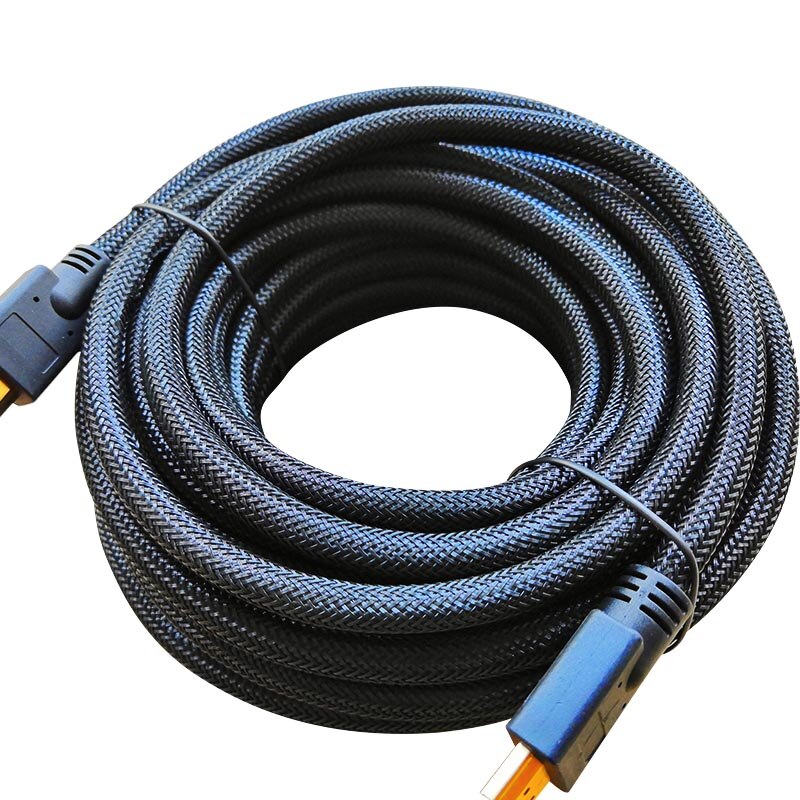 Shuliancable Long HDMI-compatible Cable Nylon Braid Cable 1080P 3D gold plated Cable High speed for HD TV XBOX PS3