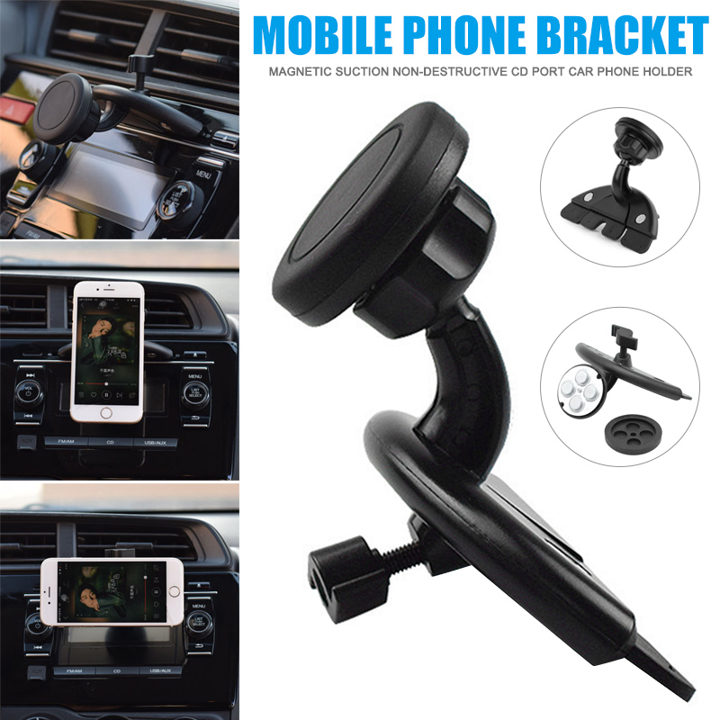 Soporte magnético para teléfono de coche 360, ranura universal para reproductor de CD de coche para iPhone, tableta, GPS, soporte para teléfono inteligente móvil