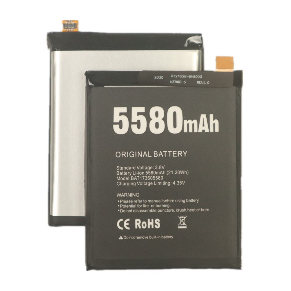 Batterie de remplacement pour Doogee S60, Rechargeable, 5580mAh testée, outils de réparation