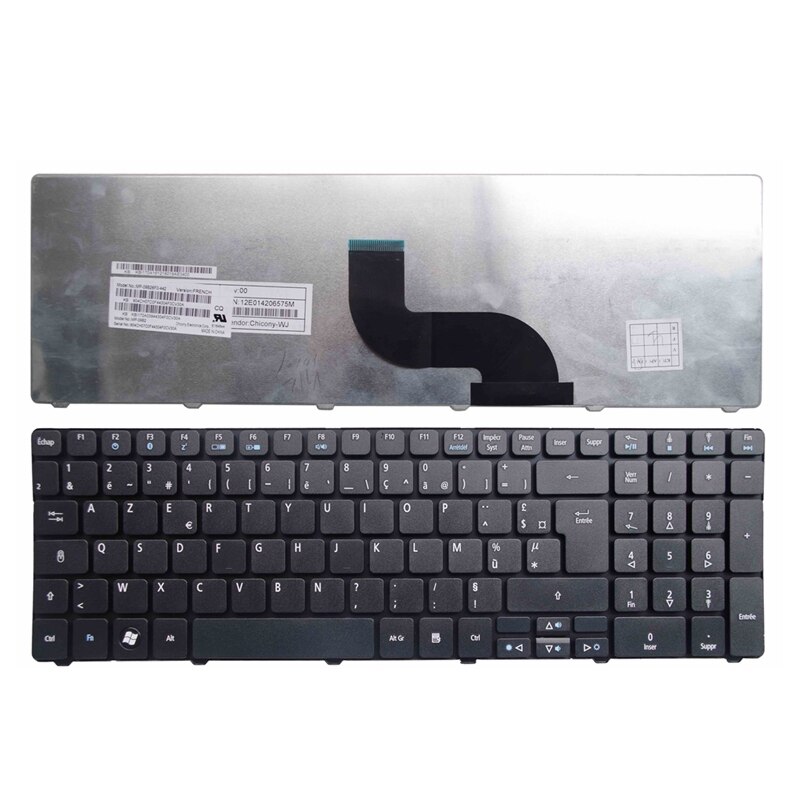 Clavier AZERTY Français Pour Acer Aspire 7739Z - Noir, Neuf, Générique, Remplacement Direct