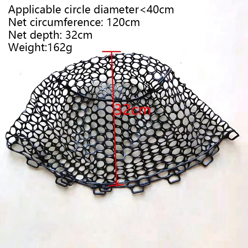 Dip Net Head Depth：32/40/47/55cm Hand Net Replacement PVC Material Fishing Accessories: Dark Khaki