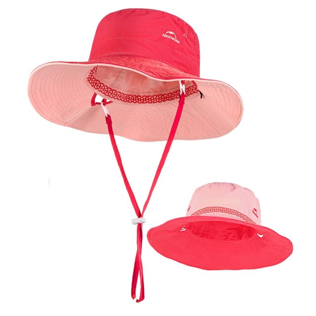 Udendørs upf 50+  boonie hat sommer solbeskyttelseshætter til mænd / kvinder bredkant behagelig pakkebar boonie hat til fiskeri vandreture: Lyserød