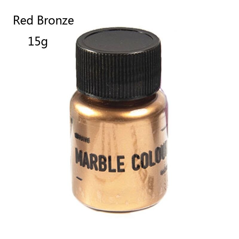 Pigment métallique en résine époxy 15g, Colorant à paillettes, marbre, pour la fabrication de bijoux