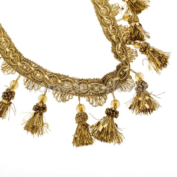 Bead Tassel Fringe Trim Upholstery Drapery Window Door Curtain Edge Trim Gimp