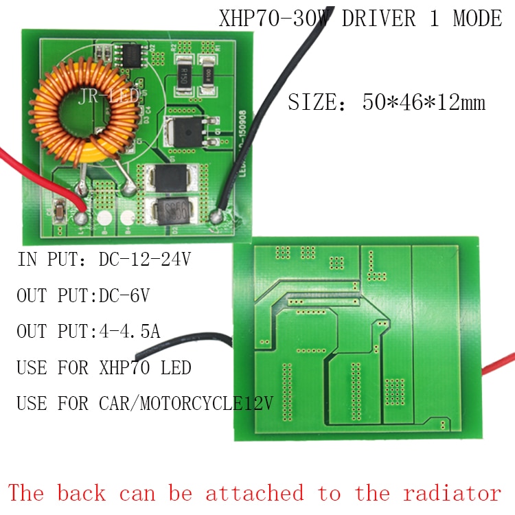 Cree xhp70 XHP-70 led driver um modo de saída dc 6 v entrada DC12-24V 4.5-4.8a transformadores de iluminação pode usar para carro/motocicleta