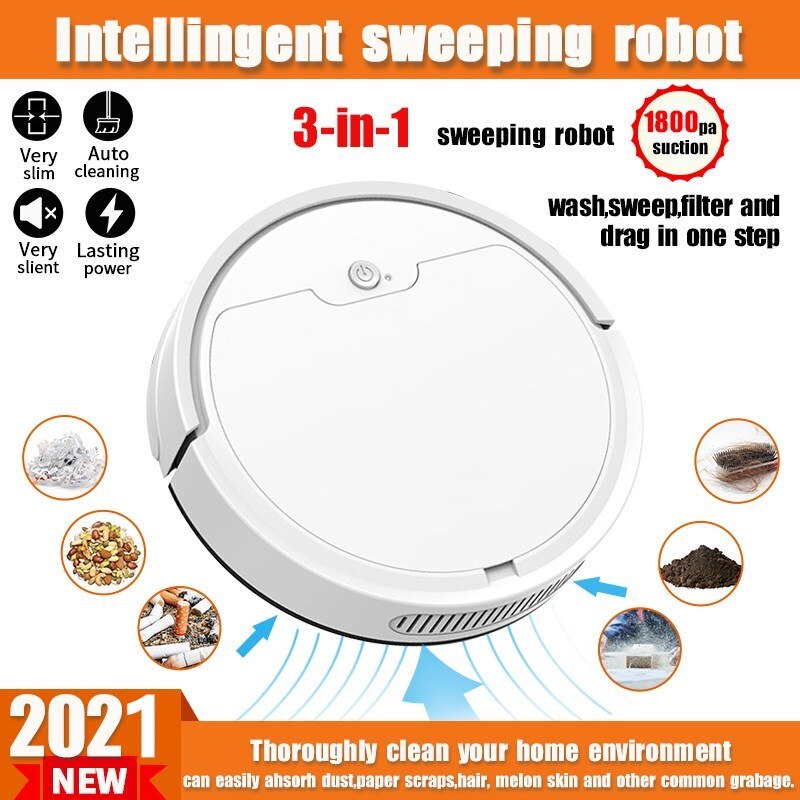 Multifunctional Robot Vacuum Cleaner Smart App Remote Control Sweeping Robot 2000Pa Wireless Dry Wet Auto Cleaner Home