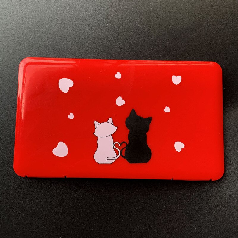 Maske Lagerung Kasten Bunte Karikatur Atemschutz Lagerung Kasten schnappen-auf Tragbare Maske Halfter Verdicken Modell: rot