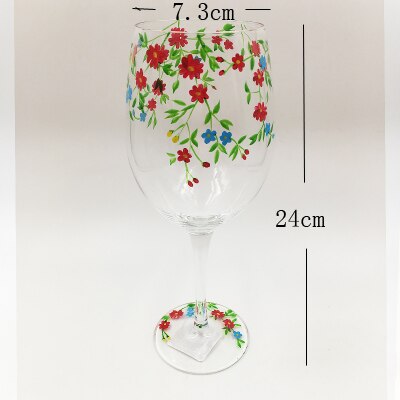 Interessant Blei-frei Gemalt Rotwein Tasse Hand gemalt becher Wein glas Cocktail glas Runde tassen Bar Hotel Party Getränk: A1