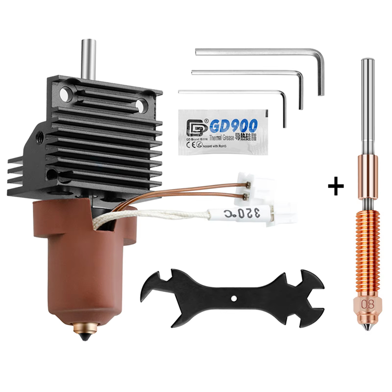 Per Creality K1C Hotend Kit blocco riscaldante in ceramica Kit ugelli intercambiabili rapidamente Resistenza alla rottura del calore Hotend per parti della stampante 3D K1 Max: Black