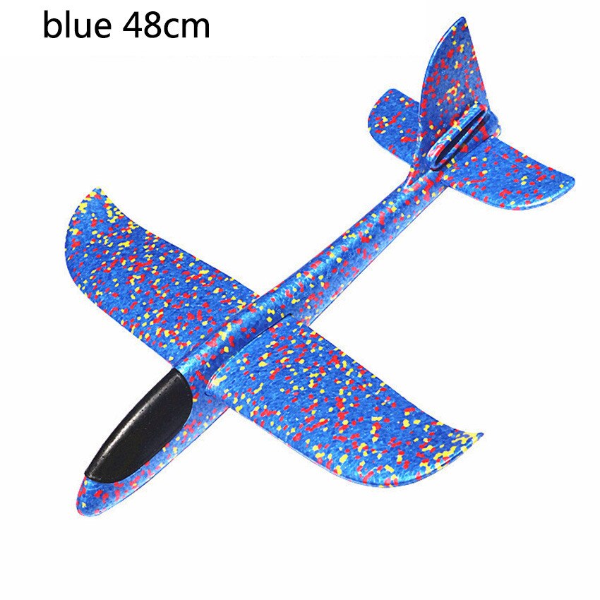 neueste Schaum EPP Werfen Handheld Flugzeug Outdoor Luftschiff Segelflugzeug kinder Spielzeug 48CM Spaß Spielzeug: Blue 48cm