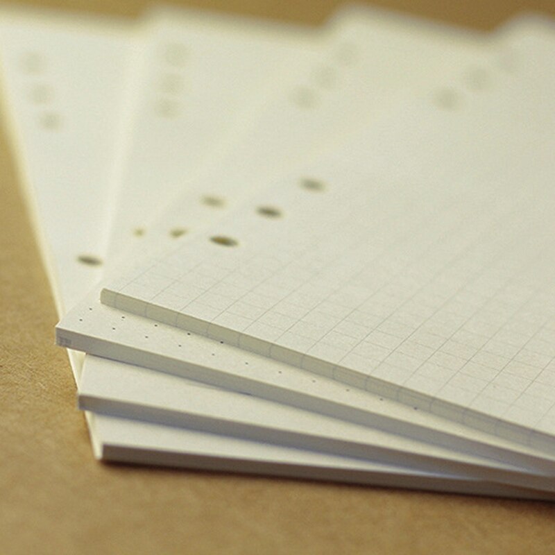 80 Sheets/Pack Loose Leaf Notebook Filler Paper Insert Refill 6 Holes A5 A6 Spiral Office & School Supplies