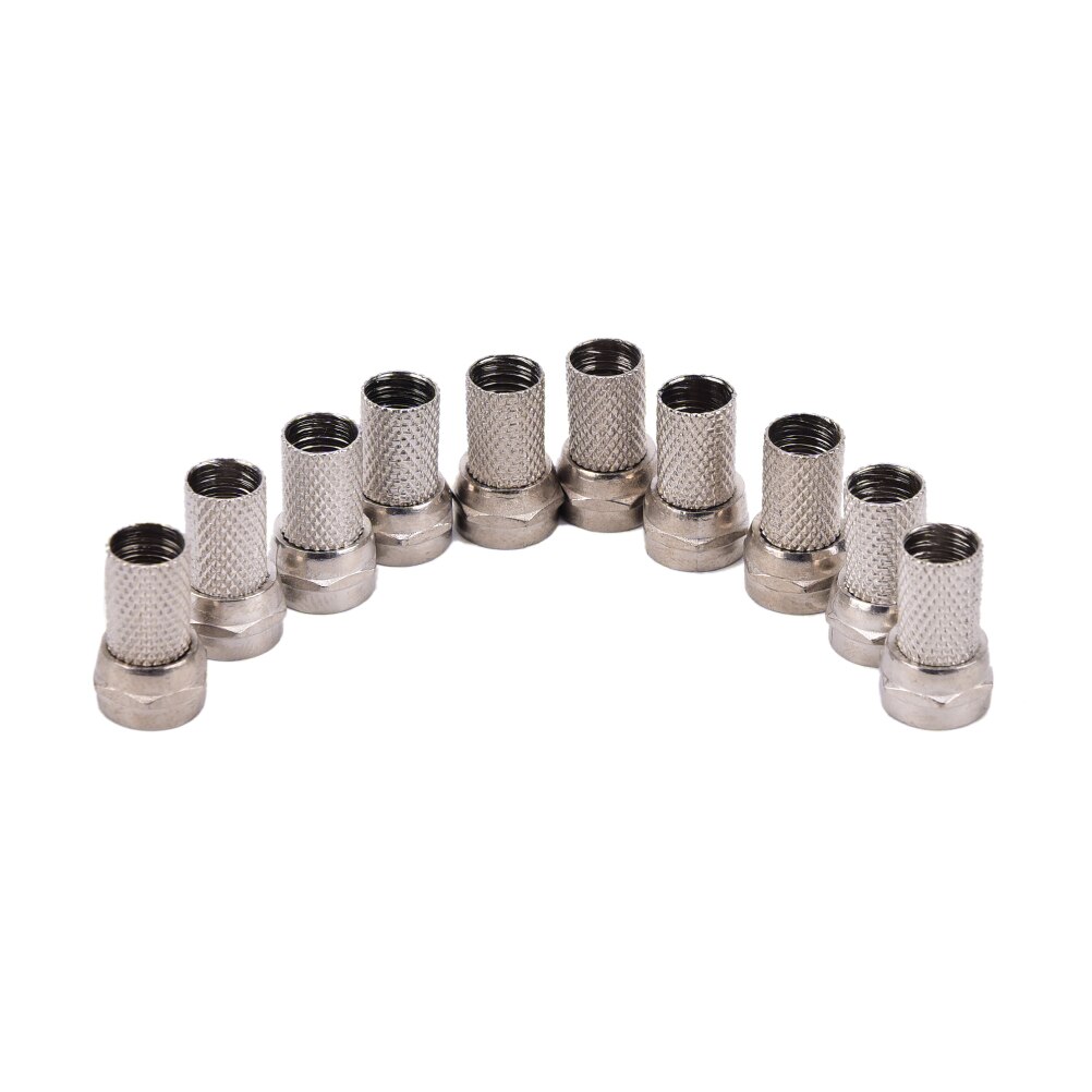 10 Pcs F Digital Cable Terminal Connector For Cable TV SCREW Plug SAT RG6 CT100 WF100 TX100 H109F PH100