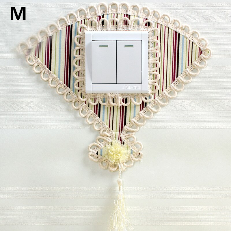 Lace Fabric Switch Protective Cover on-off Switch Outlet Wall Sticker European Light Switch Cover Decoration with Storage Bag: Switch cover11