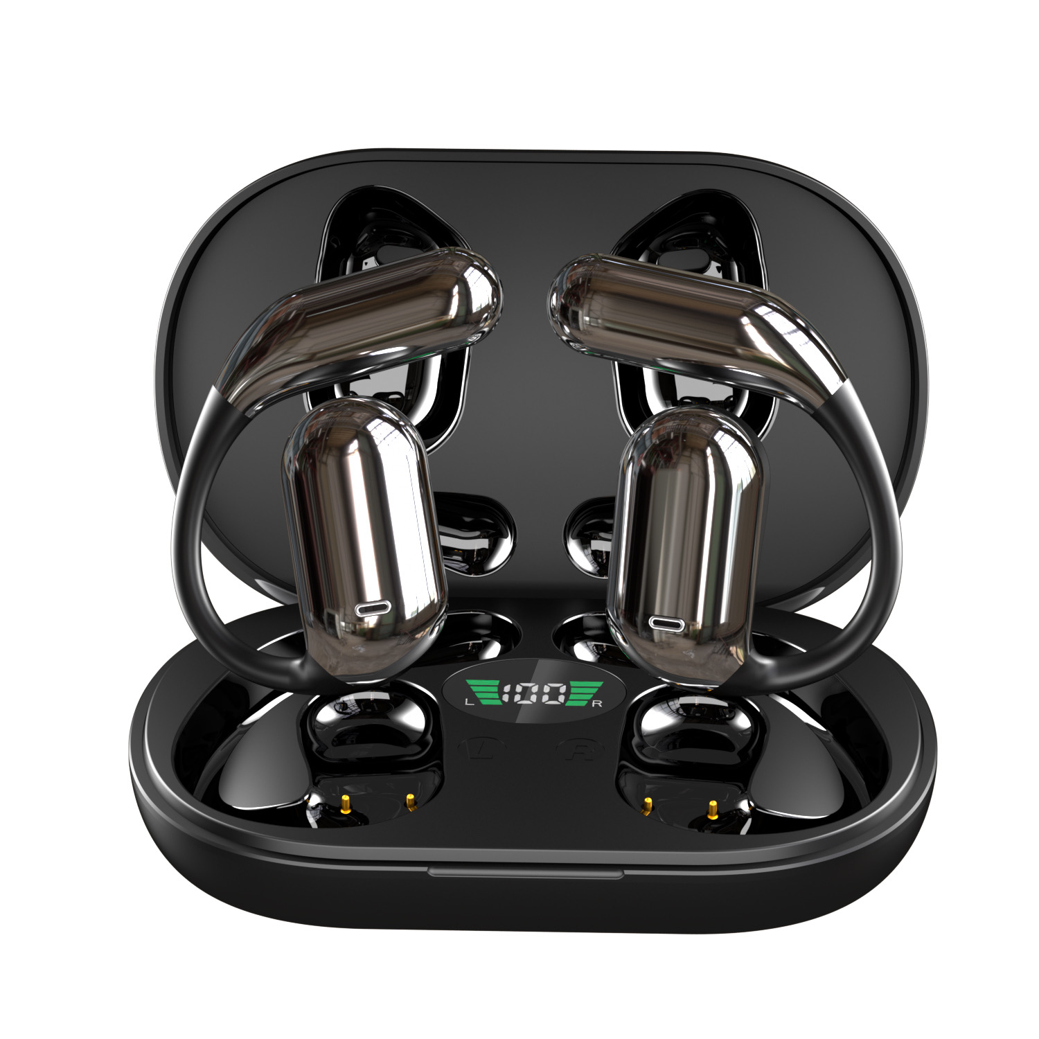 Auricolari traduttore AI Cuffie Bluetooth Q16 EarClip Cuffie con cancellazione del rumore Traduttore istantaneo Auricolare vocale intelligente in tempo reale