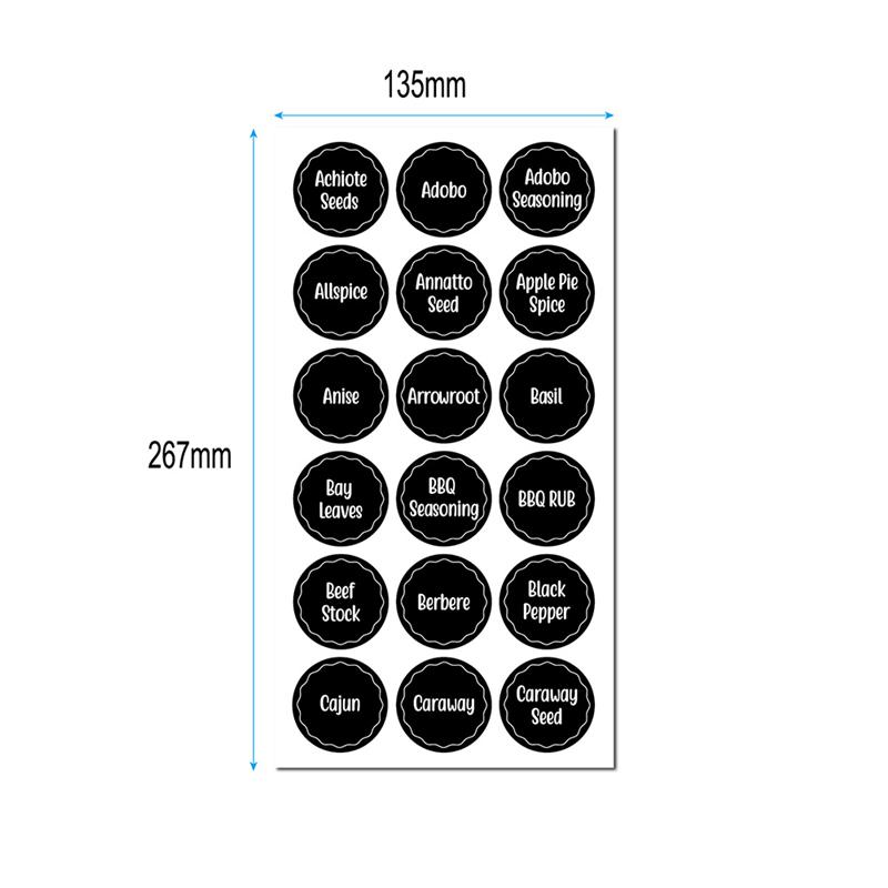 144pcs Practical Ingredients Spices Labels Stickers Spice Names Labels Spice Can Label Stick Spice Label On Blackboard