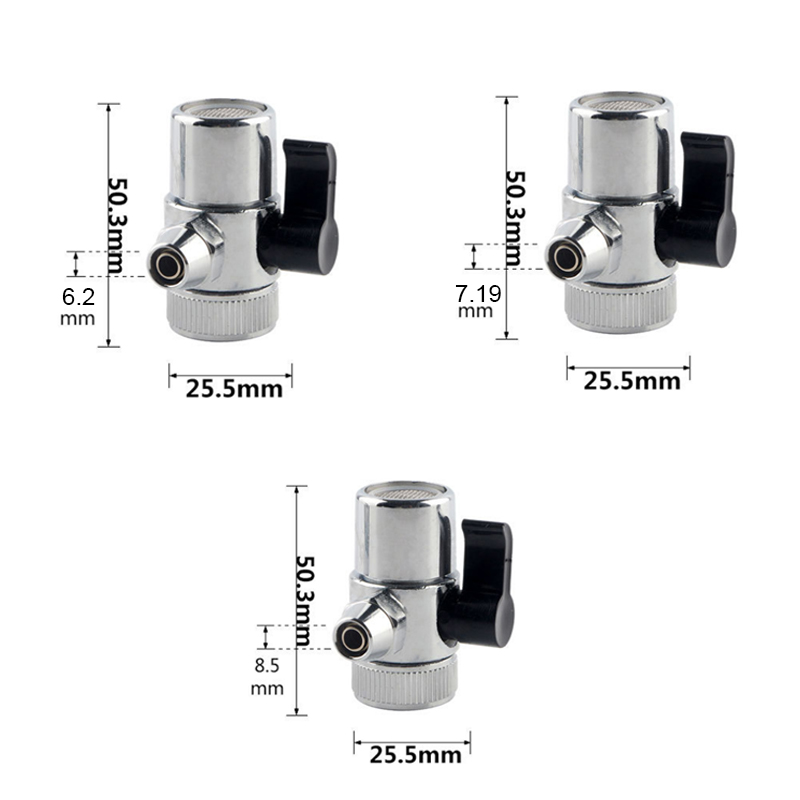 1/4 "2.5/8" 3/8 "Buis Connector Kraan Adapter Single-cut Omschakelklep Water Divider Conversie Kraan keuken Accessoires