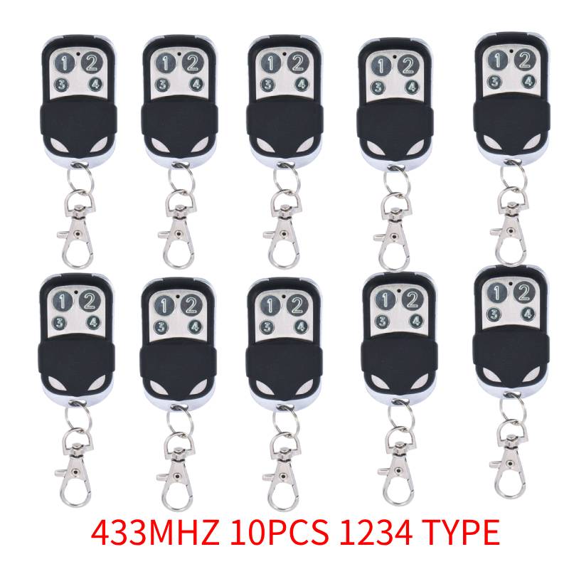 GERMA 433MHZ Remote Control 4 Channel Garage Gate Door Opener Remote Control Duplicator Clone Cloning Code Car Key: GRAY