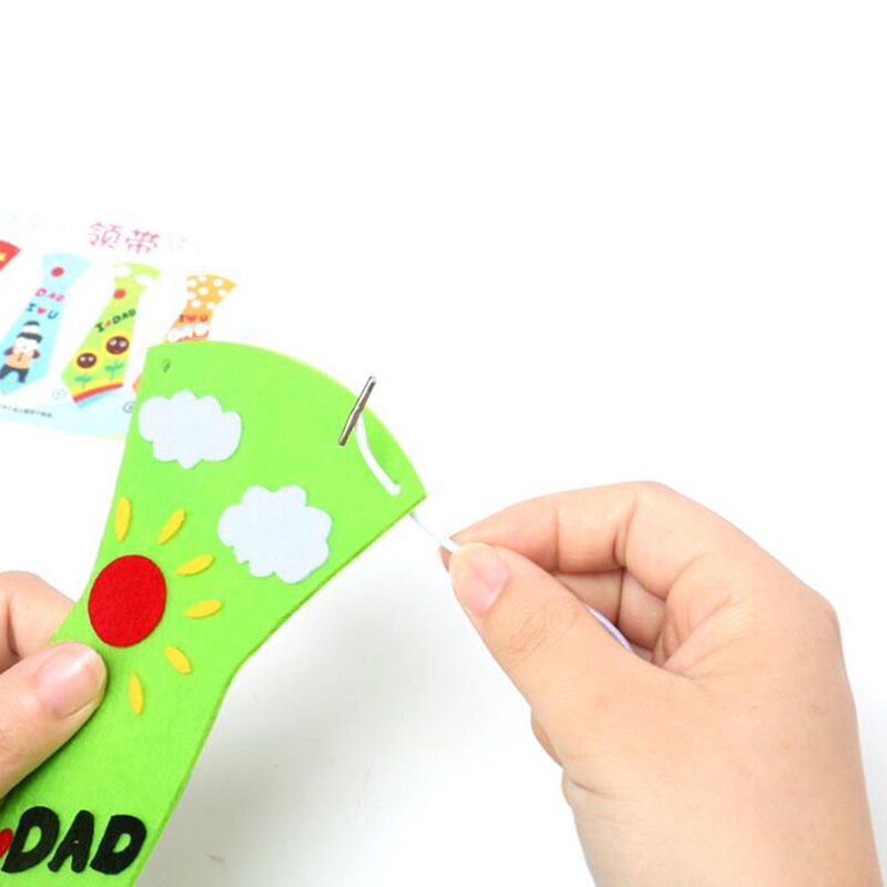 Scuola materna Ci Sono Un Sacco di Arti Mestieri Fai Da Te Giocattoli Papà cravatta Artigianato Bambini Educativi per I Giocattoli Dei Bambini del Regalo Della Ragazza/Ragazzo Di Natale regalo
