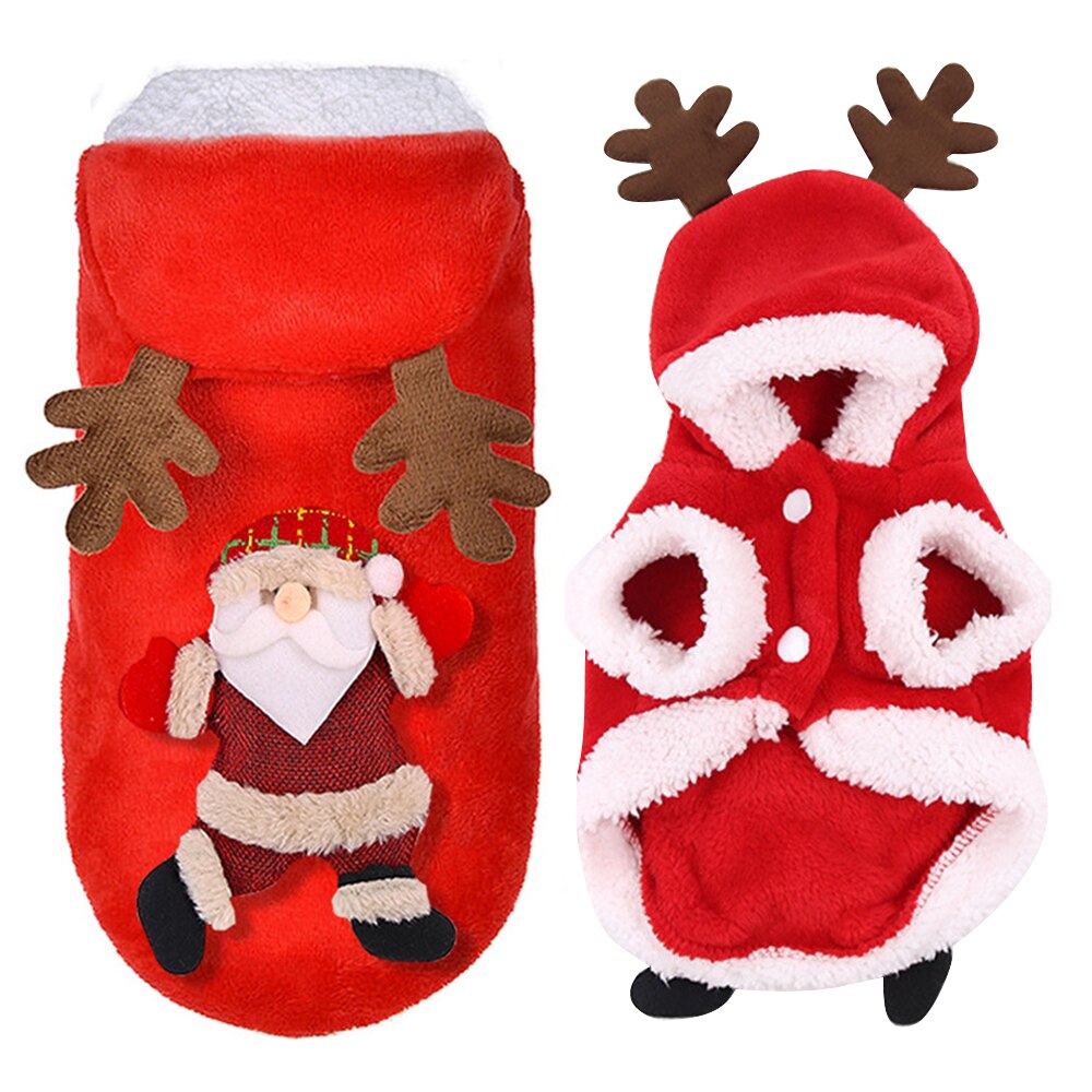 Noël chien chat Costumes drôle père noël Costume pour petits chiens hiver chiot vêtements pour animaux de compagnie Chihuahua carlin