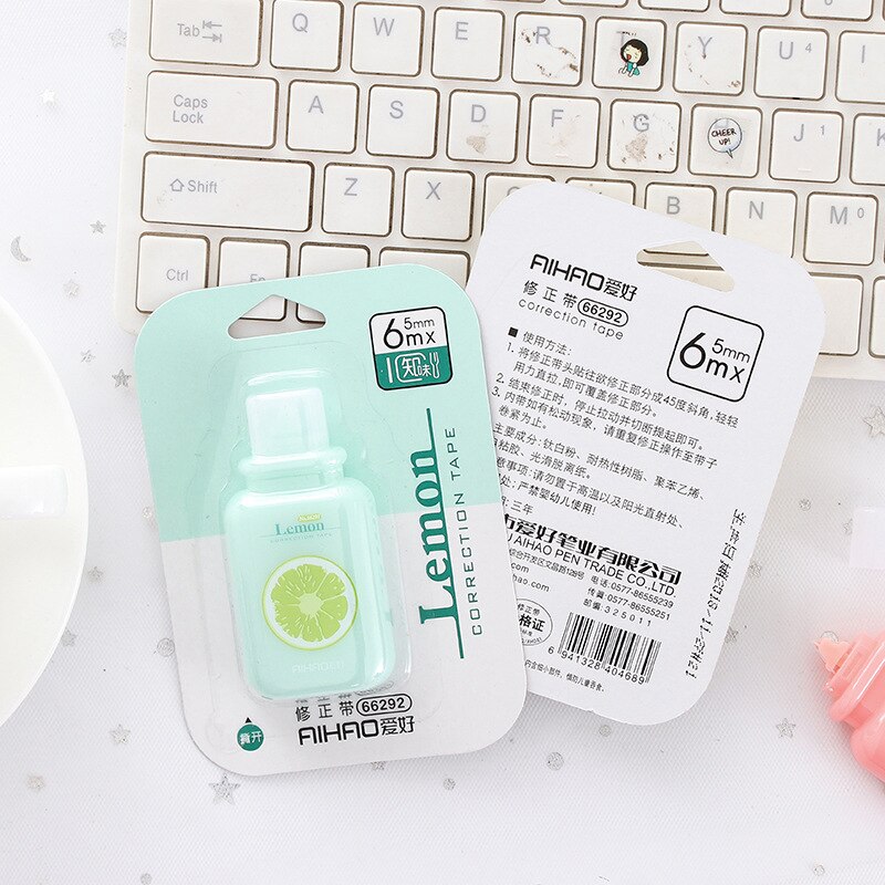 1Pc Cartoon Kawaii Bottle Correction Tape for Kids Stationery School Correction Materials Escolar Supplies Utiles Escolares