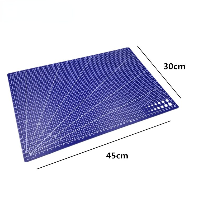 A3 A4 5 PVC Cutting Mat Workbench Patchwork Cut Pad Sewing Manual DIY Knife Engraving Leather Cutting Board Single Side Underlay: A3 BLUE