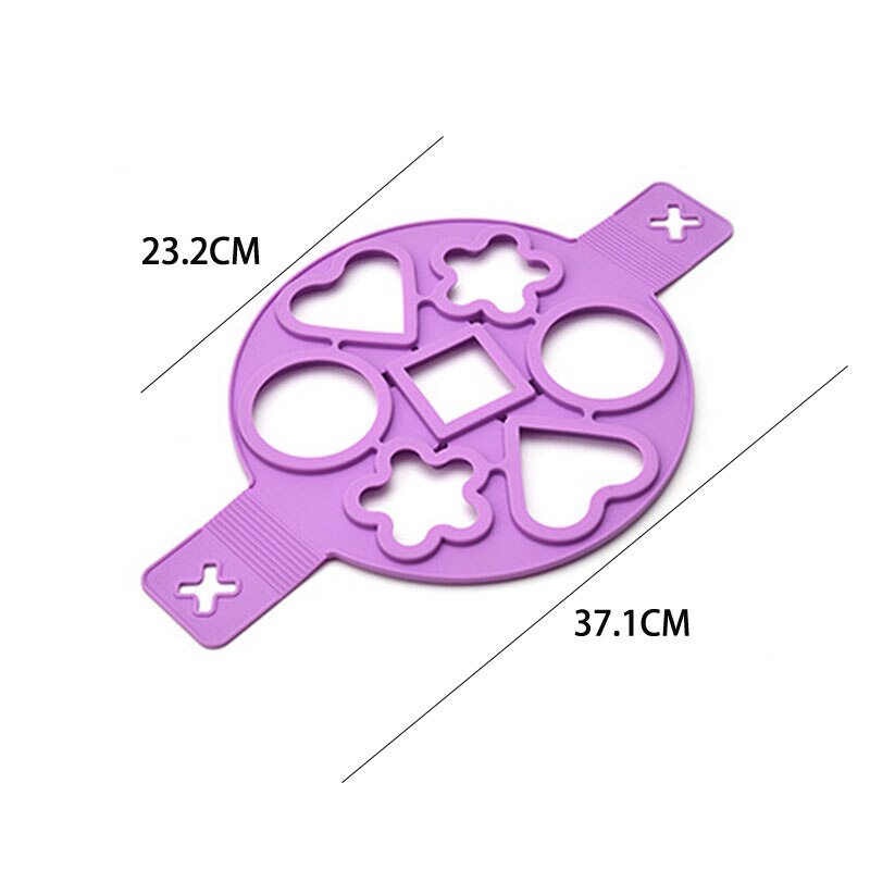Naleśnikarka 7 otworów okrągła kuchnia DIY foremka robić pankejków smażenie na naleśniki jajowar pomocnicy BPA trzepnięcie kuchnia formularz bezpłatne silii B3H1: 6