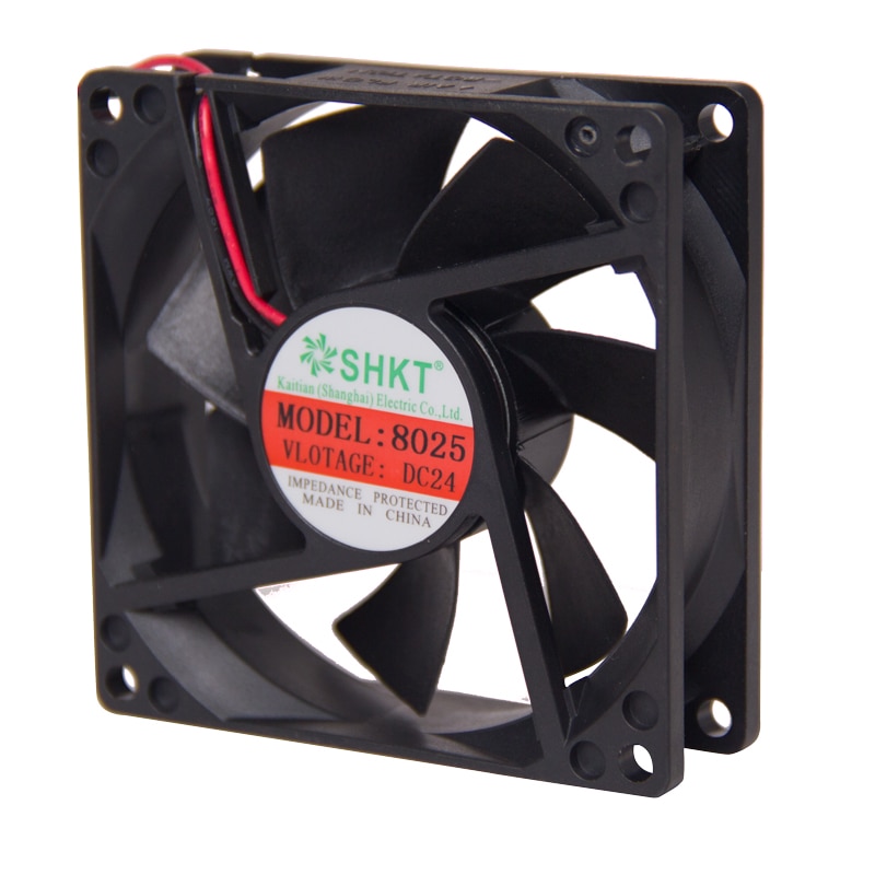 JZK 120 x 120 x 25 mm, 2-polig, DC 5 V ventilator met kabels, 12025, kleine stille ventilator, 120 mm, 12 cm, 5 V, borstelloze DC-ventilator, pc-behuizing, 3D-printerventilator met kabel en stekker