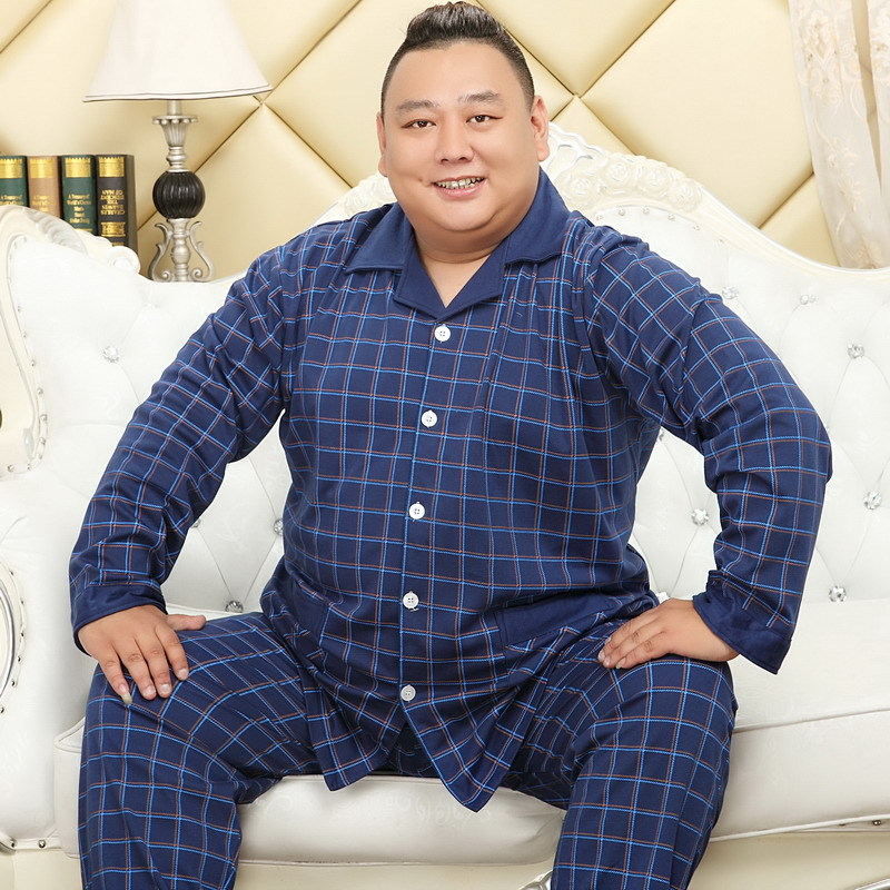 Pyjama coton 5XL XL pour homme, ensemble large et doux, collection automne hiver