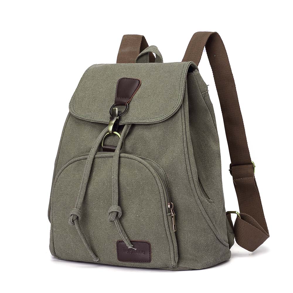 Dames canvas rugzakken dames vintage tas rugzakken voor tienermeisjes retro student schooltassen stoffen rugzak