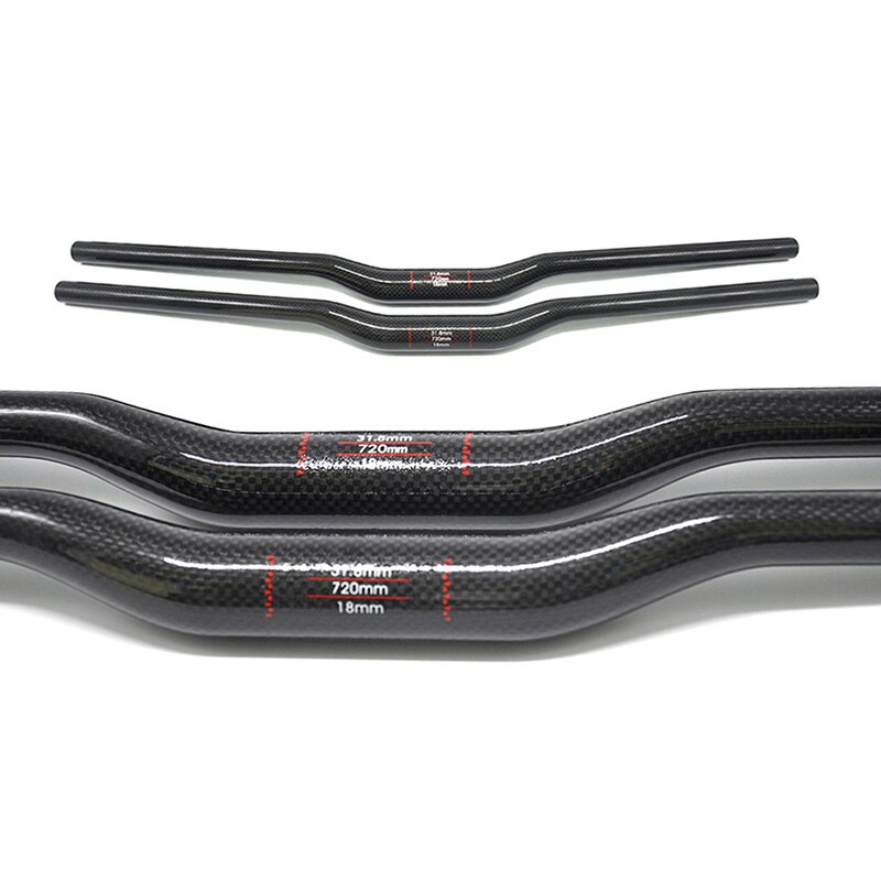 Geen Handelsmerk Carbon Stuur Mountainbike Fiets Stuur Carbon Stuur Mtb 3K 31.8*600 760Mm Swallow-vormige Stuur