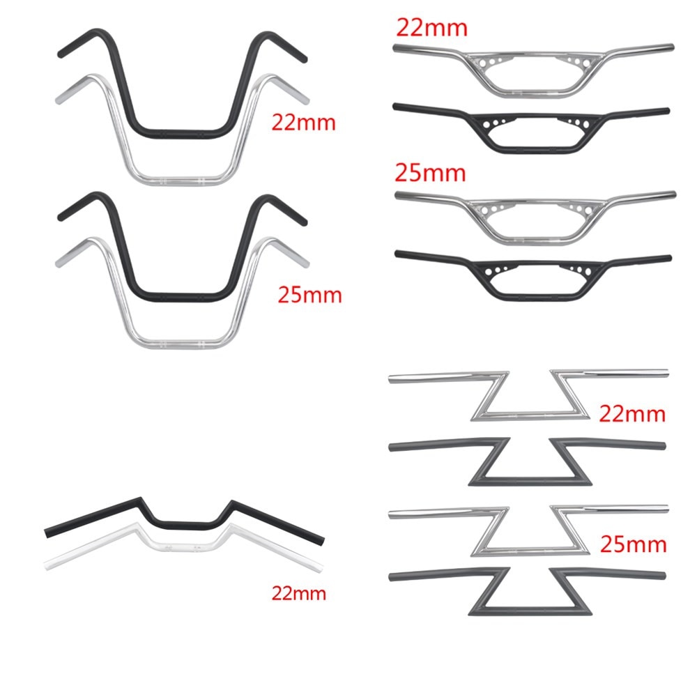 22mm 7/8 "  or 25mm 1 " styre motorcykelstyre retro draghandtag z bar för harley 1200 883 chopper bobber cafe racer