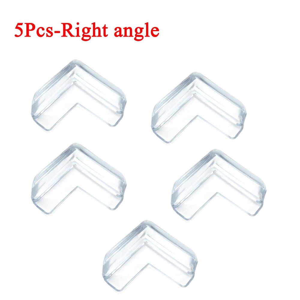 Kinderen Veiligheid Edge Corner Guards Bescherming Kinderen Siliconen Tabel Corner Protector Baby Head Protector Anticollision Edge Hoek: 5Pcs-Right angle