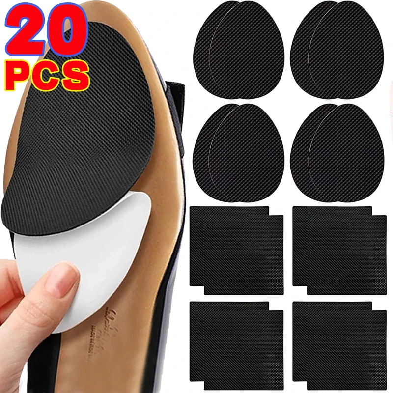 2/20Pcs Wear-Resistant Non-Slip Shoes Mat Self-Adhesive Forefoot High Heels Sticker High Heel Sole Protector Rubber Pads Cushion