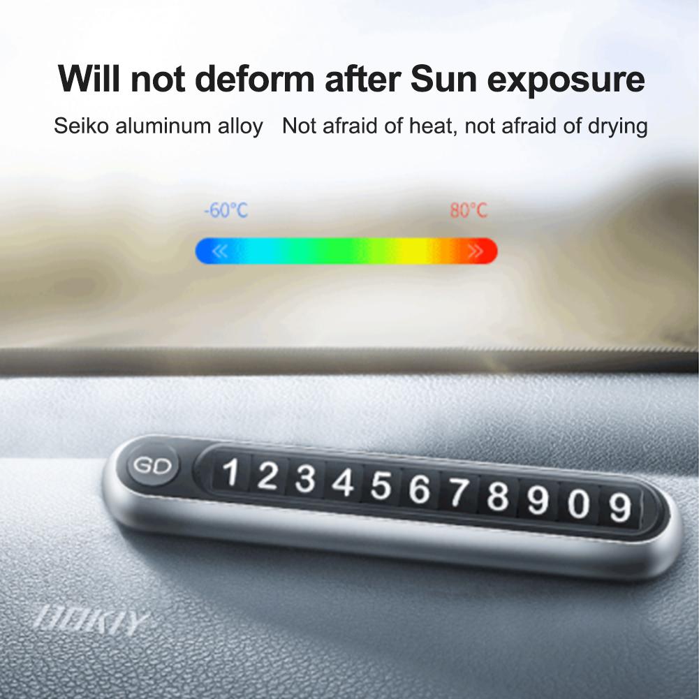 Temporary Stop Sign Hideable Number Car Remove Sign 3D Three-dimensional Metal Stop Sign Press Car Parking Card