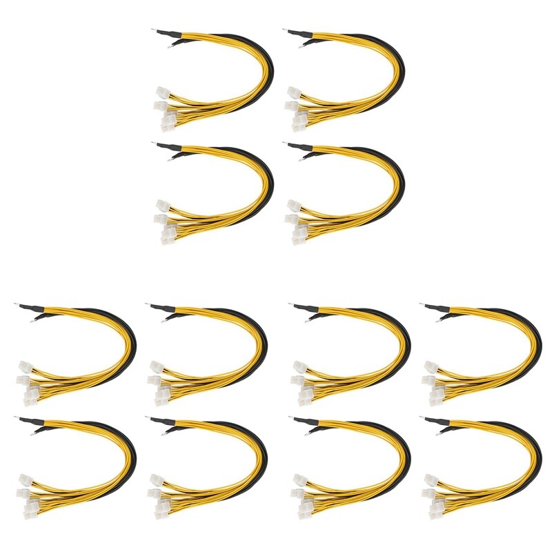 12Pack 6Pin Connector Server Power Supply Cable PCIe Express for Antminer S9 S9I Z9 for P3 P5 Support Miner PSU Cable
