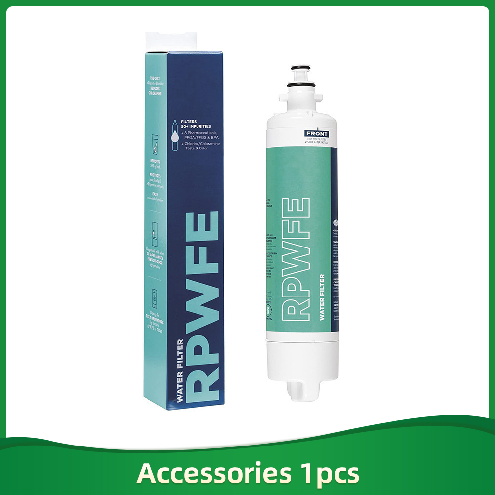 Ge kühlschrank-wasserfilter-ersatzfilter, hochleistungs-serie rpwfe/pfe/gfe, nsf-zertifiziert, einfache installation, , 6- monate lebensdauer: Rot