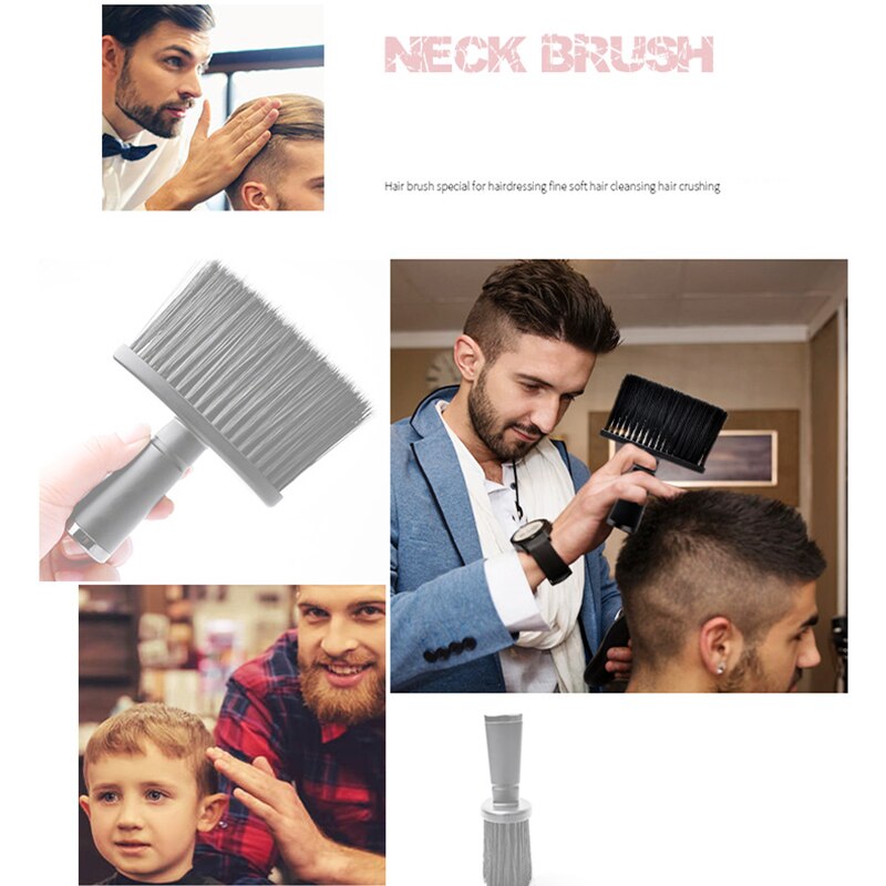 Cepillo de pelo suave para el cuello, plumero facial, cepillo de limpieza para corte de pelo de peluquería, accesorios de salón de peluquería, herramienta de estilismo