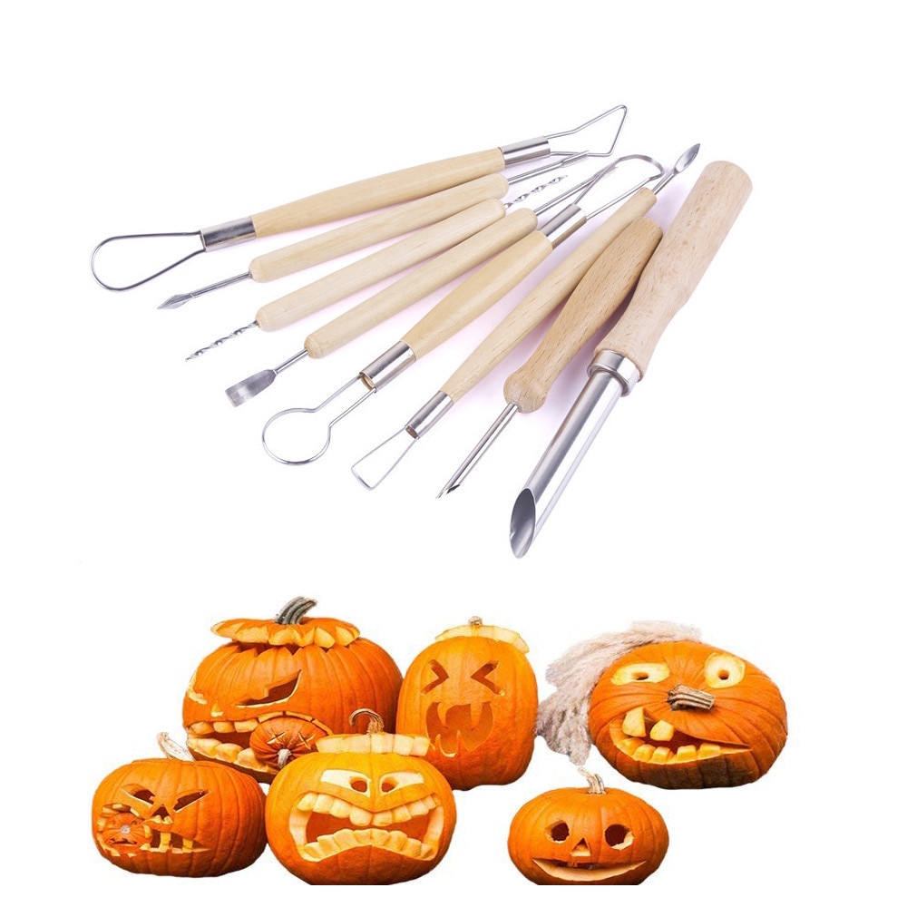 plak Gedachte Mus 8Pcs Pompoen Carving Gereedschap-Halloween Beeldhouwen Kit Met 6  Dubbelzijdig Stukken Carving Tool @ T – Grandado