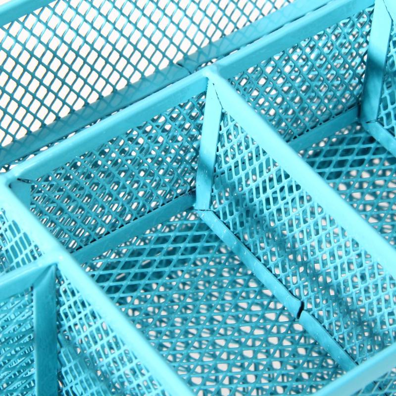 9 Grids Desk Organizer Multifunctionele Metalen Romp Meer Duurzaam Mesh Pen Holder School Kantoren Briefpapier Container Doos