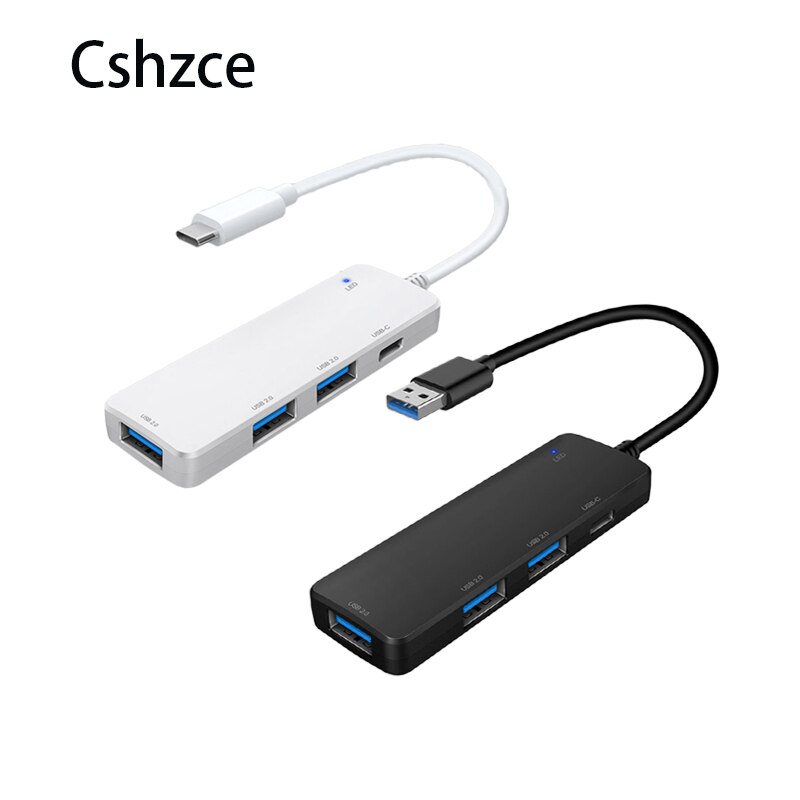 Mini Usb Hub 2.0 USB-C En USB-A Optionele Multi Splitter 3 Port Hub Met Usbc 2.0 Hab Adapter Voor Pc laptop Accessoires