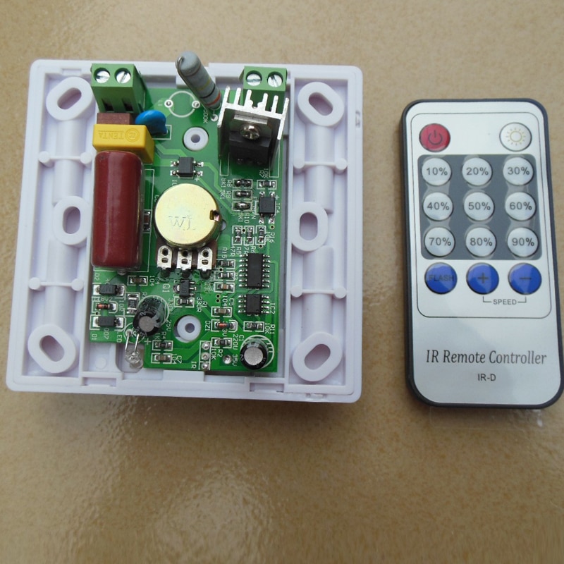 200W 300W Wall Dimmer Switch TRIAC LED Dimmer With IR Remote Control For Dimmable Light Lamp Bulb 110V/220V