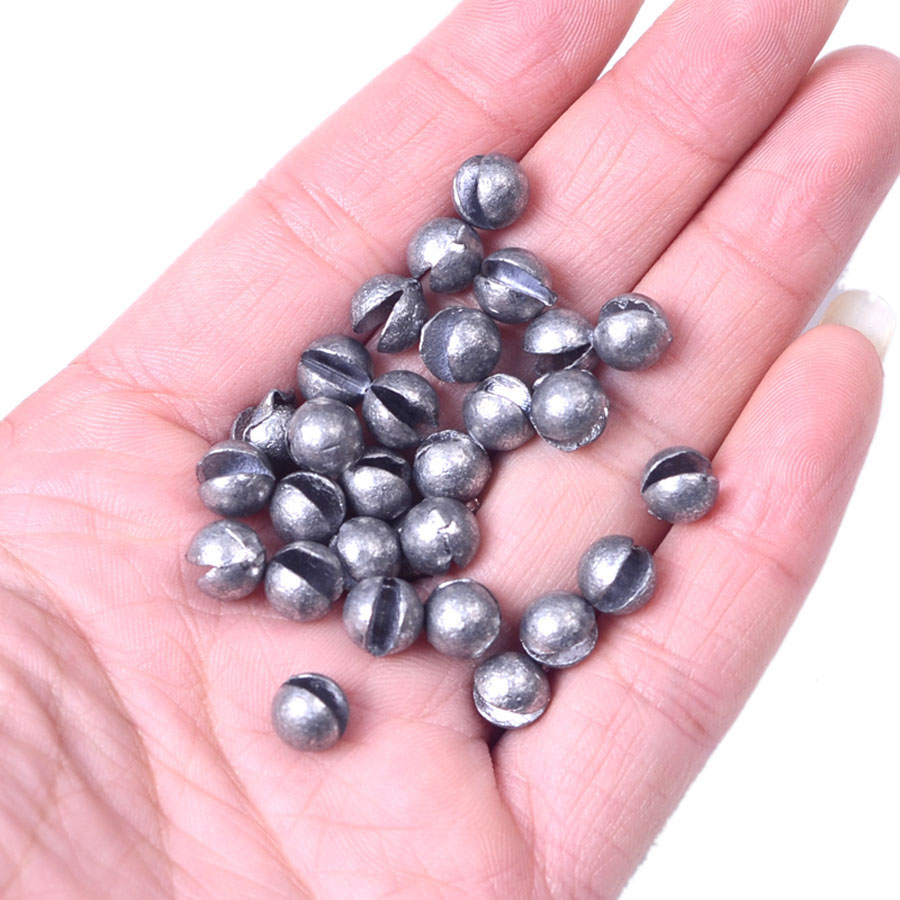 100pcs Round Split Shot Pure Lead Sinkers Weight Fishing Line Sinker Accessory Tackle Swivel for Saltwater Bass Carp Tool
