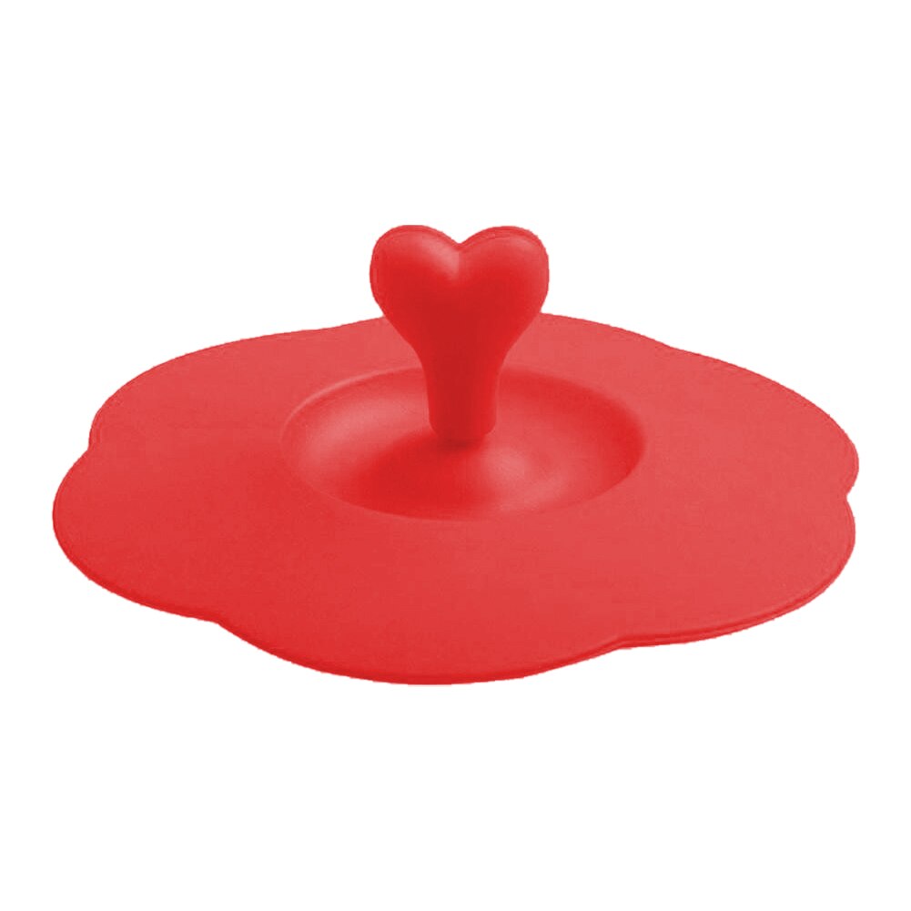1 sztuk śliczne w kształcie serca może klip łyżka pokrywka na kubek 10.5 cm silikonowa pieczątka pyłoszczelna pokrywa szklana ceramiczna kubek z tworzywa sztucznego