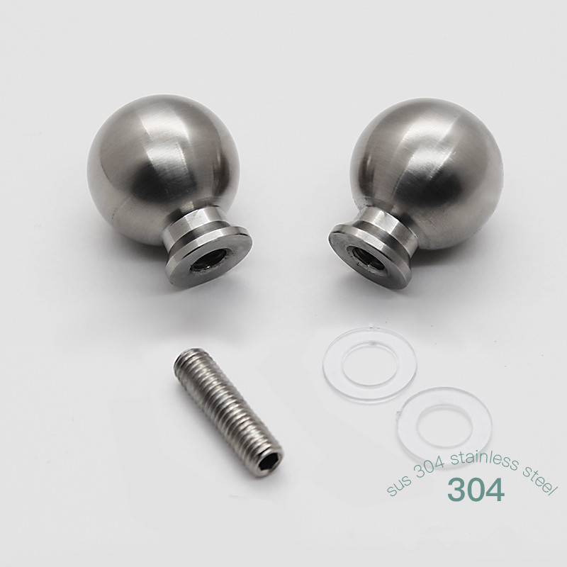 1pcs Stainless steel glass door handle solid single hole Bathroom Shower door knob drawer pulls furniture Hardware