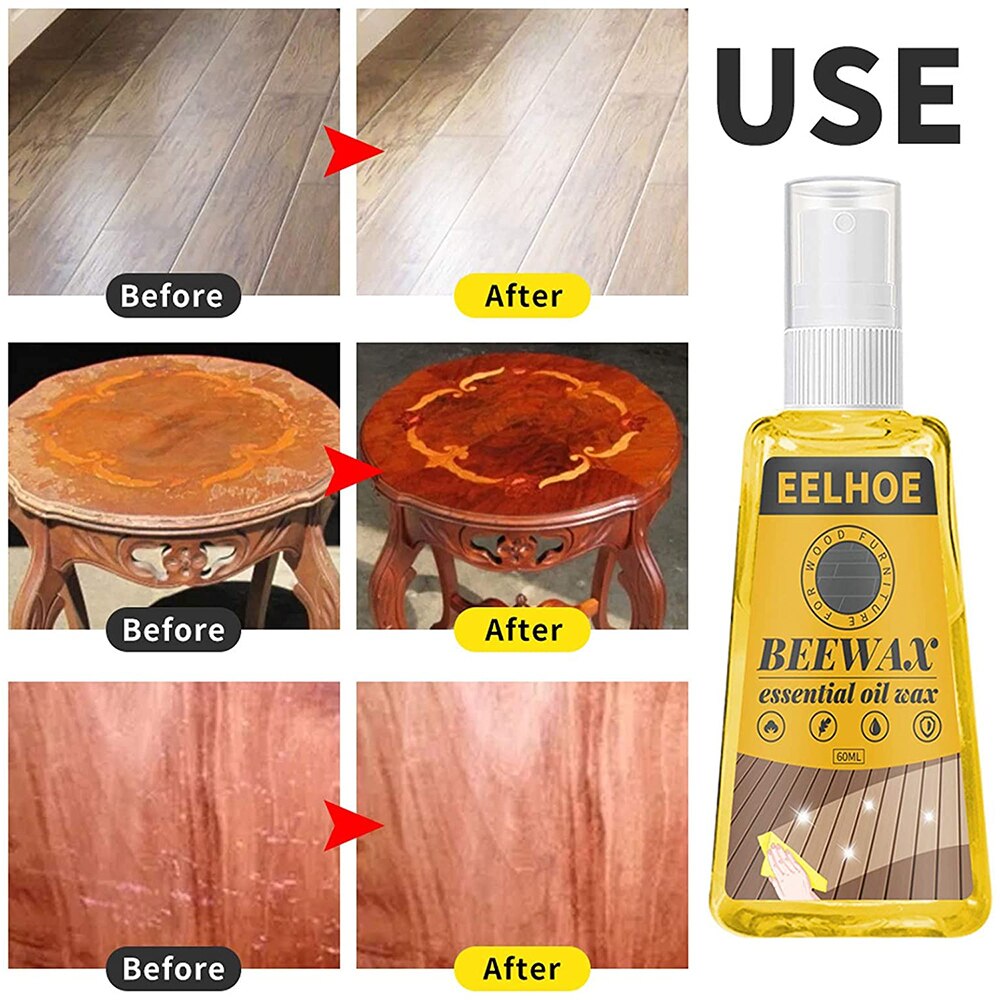 30/60ML Wood Floor Cleaner Polish Oil Floor Care Wax Cleaning Wax Household Cleaner S7